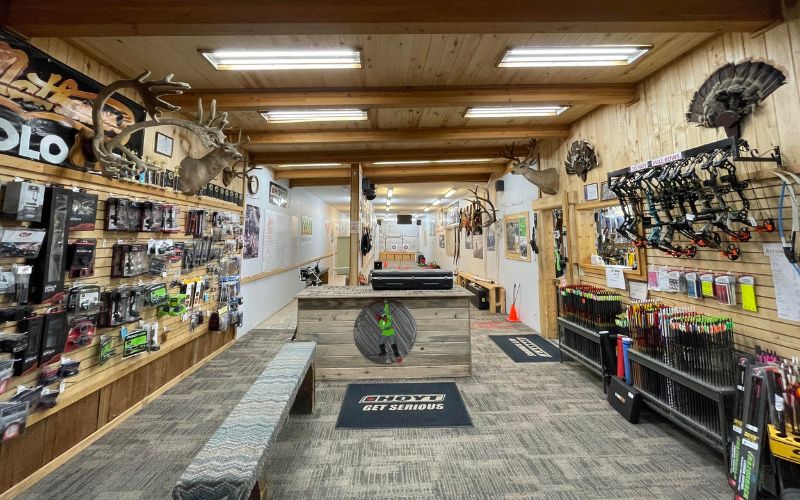 Ski & Bow Rack shop interior — gear and expertise since 1985