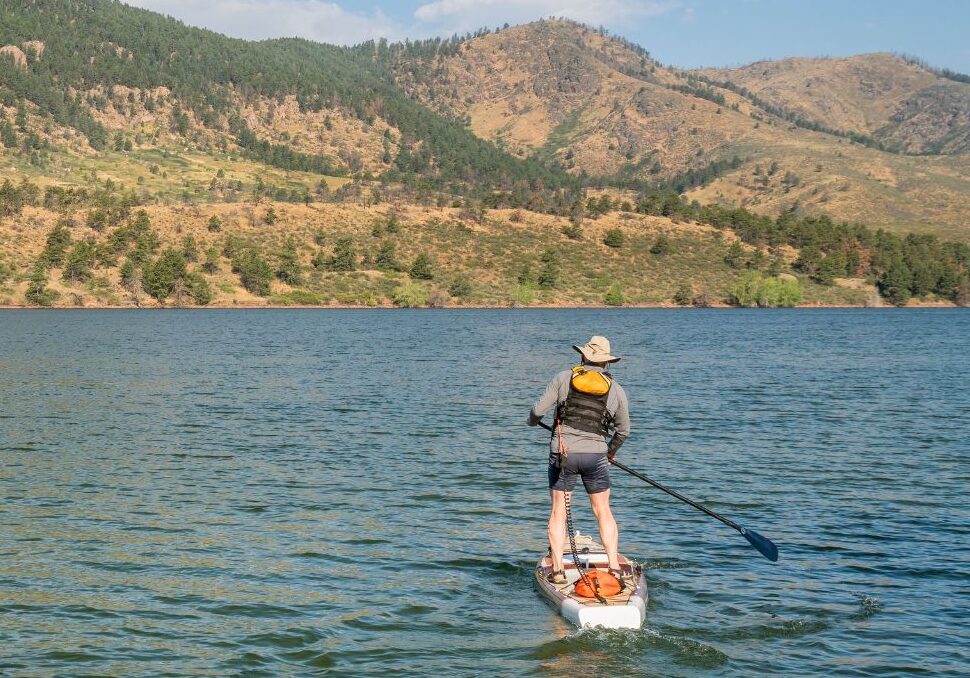 Paddleboarders on the San Juan River near Pagosa Springs Colorado