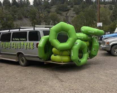 River tubing on the San Juan River in Pagosa Springs Colorado